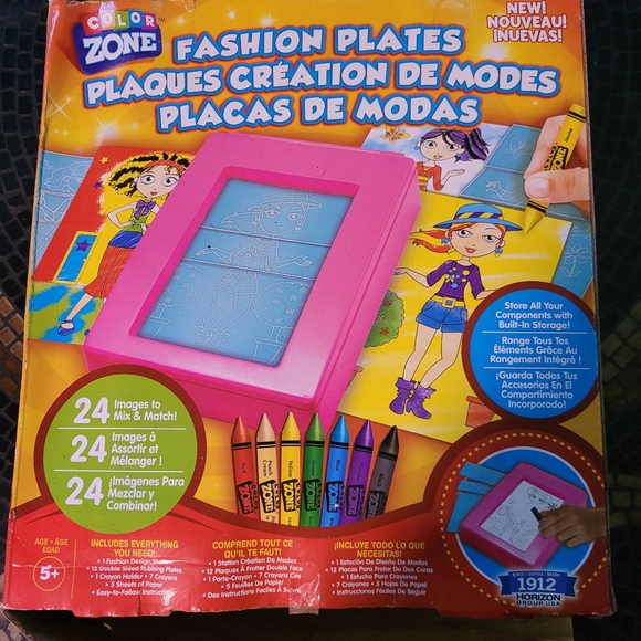 Color zone Fasion plates Toy Girl's age 5 and older, Preowned Never used. - Picture 16 of 16